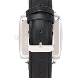 Sean Silver  Leather  Watch (Black)