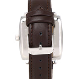 Sean Silver  Leather  Watch (Chocolate)