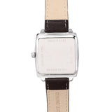 Sean Silver  Leather  Watch (Chocolate)