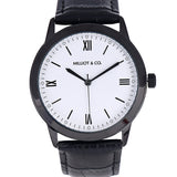 Edry Black  Leather  Watch (Black)