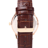 Edry Rose Gold  Leather  Watch (Chocolate)