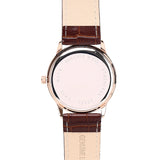 Edry Rose Gold  Leather  Watch (Chocolate)