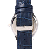 Edry Silver  Leather  Watch (Navy)