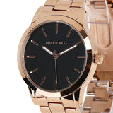 Aaron Rose Gold Metal Watch (Salmon)