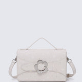 I Feel Bloom Belted Top Handle Bag (Beige)