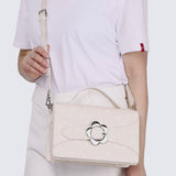 I Feel Bloom Belted Top Handle Bag (Beige)