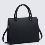 Ceci Double Top Handle Bag (Black)