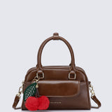 Cherry Bomb Chubby Top Handle Bag (Coffee)