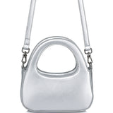 Tiara Metallic Hobo Bag (Silver)