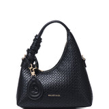 Sunova Woven Mini Top Handle Bag (Black)