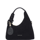 Sunova Faux Suede Mini Top Handle Bag (Black)