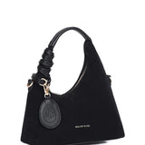 Sunova Faux Suede Mini Top Handle Bag (Black)