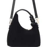 Sunova Faux Suede Mini Top Handle Bag (Black)