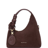 Sunova Faux Suede Mini Top Handle Bag (Espresso)