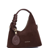 Sunova Faux Suede Mini Top Handle Bag (Espresso)