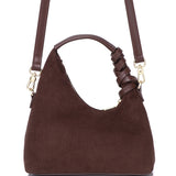 Sunova Faux Suede Mini Top Handle Bag (Espresso)