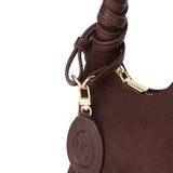 Sunova Faux Suede Mini Top Handle Bag (Espresso)