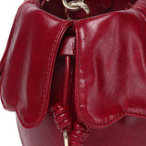 Hana Blossom Bucket Bag (Maroon)