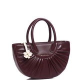 Bliss Bea Pleated Handbag (Maroon)