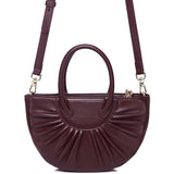 Bliss Bea Pleated Handbag (Maroon)