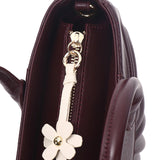 Bliss Bea Pleated Handbag (Maroon)
