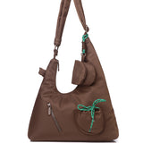 Mova Comfy Nylon Multi-Way Crossbody Bag (Coffee)