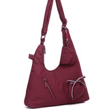 Mova Comfy Nylon Multi-Way Crossbody Bag (Maroon)