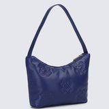 Smiley Happy Flower Shoulder Bag (Navy)