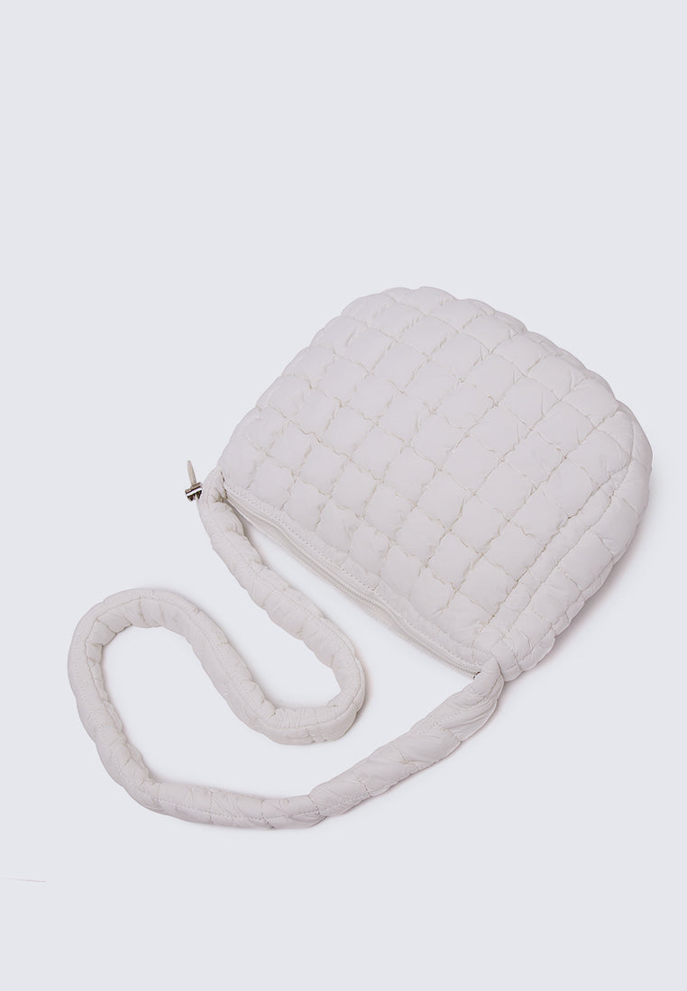Cloe Quilted Shoulder (White)