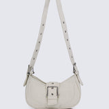 Miriam.J Belted Shoulder Bag (Beige)