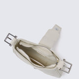 Miriam.J Belted Shoulder Bag (Beige)