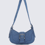 Miriam.J Belted Shoulder Bag (Steel Blue)