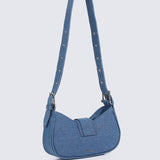 Miriam.J Belted Shoulder Bag (Steel Blue)