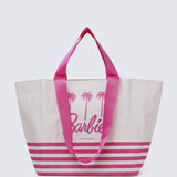 Barbie Good Day With Barbie  Tote Bag 2 in 1 Set (Pink / Beige)