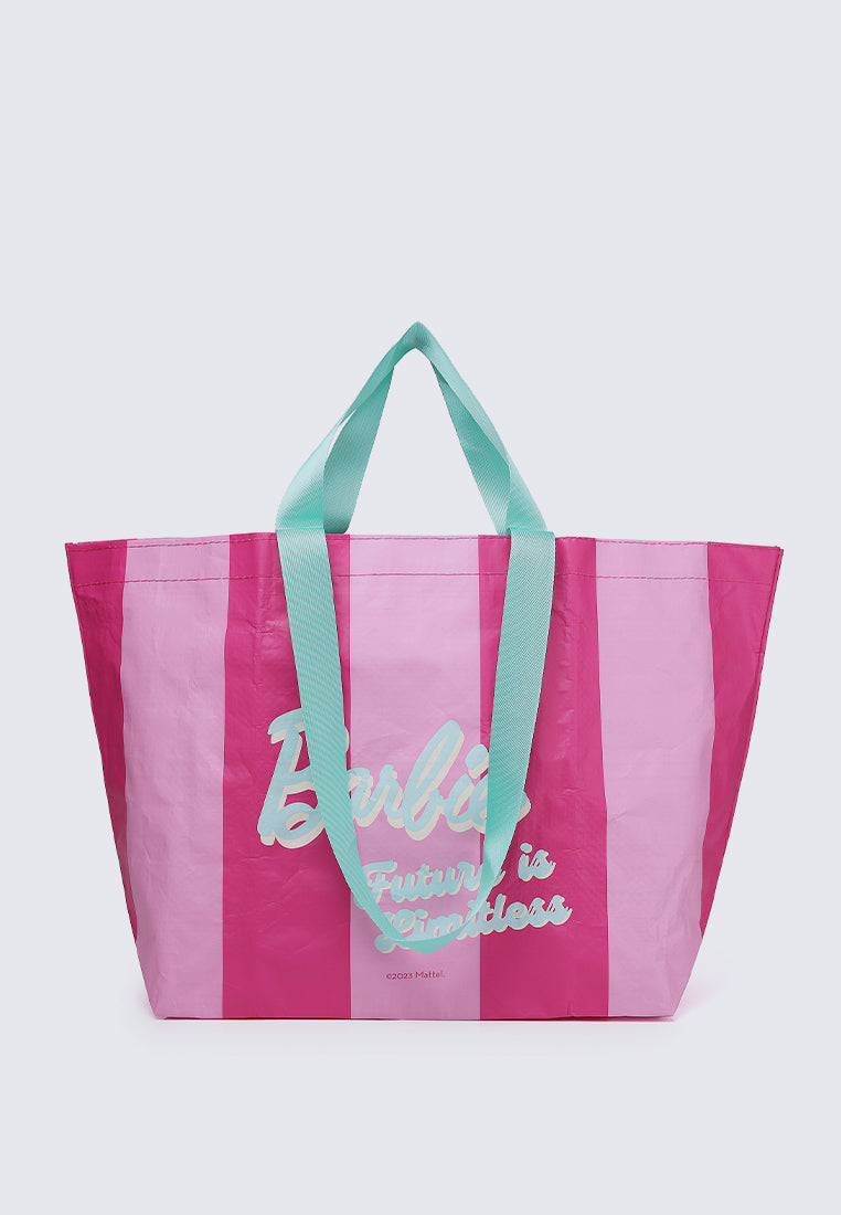 Barbie Good Day With Barbie  Tote Bag 2 in 1 Set (Pink / Beige)