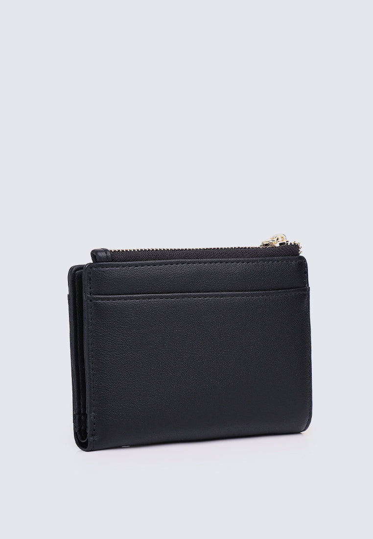 Candy Pop Top Zip Mini Wallet (Black)