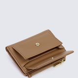 Candy Pop Top Zip Mini Wallet (Brown)