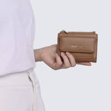 Candy Pop Top Zip Mini Wallet (Brown)