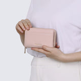 Candy Delight Zip Around Small Wallet  (Light Coral)