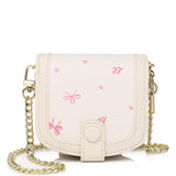 Ribbon Breeze Chain-Link Mini Wallet (Beige)