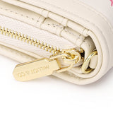 Ribbon Breeze Chain-Link Mini Wallet (Beige)