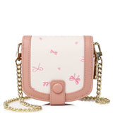 Ribbon Breeze Chain-Link Mini Wallet (Pink)