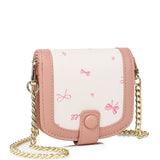 Ribbon Breeze Chain-Link Mini Wallet (Pink)