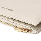 Heya Top-Zip Short Wallet (Beige)