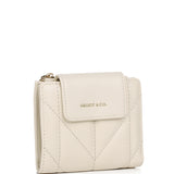 Viean Quilted Top Zip Mini Wallet (Beige)