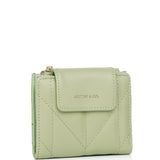 Viean Quilted Top Zip Mini Wallet (Light Green)