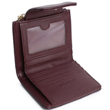 Viean Quilted Top Zip Mini Wallet (Maroon)