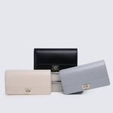 Karina Turn-Lock Clutches (Light Blue)