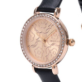 Suane Rose Gold  Leather  Watch (Black)