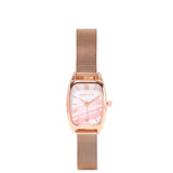 Amanda Stainless Steel Mesh Strap Watch  (Rose Gold)